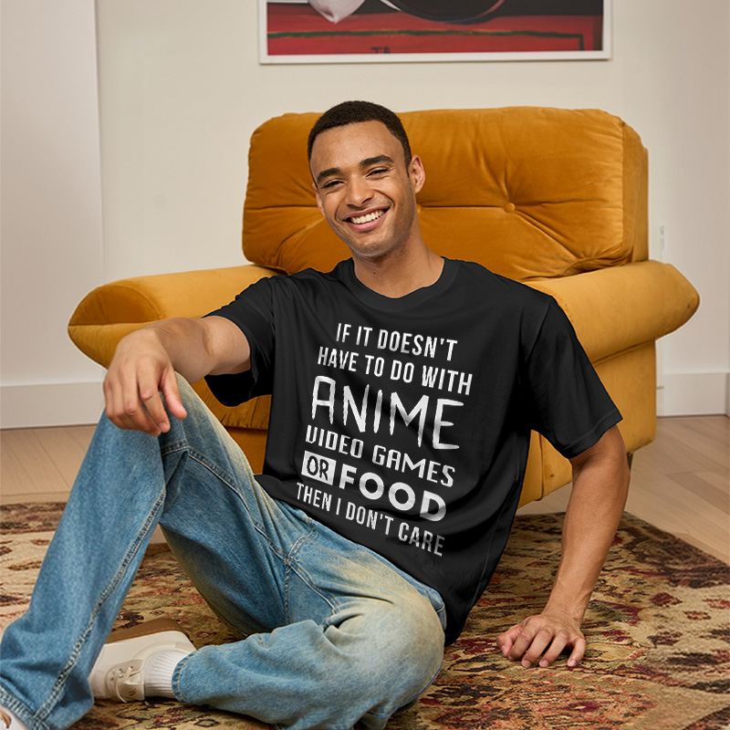 Anime Game Food Only Nerd Geek T-Shirt