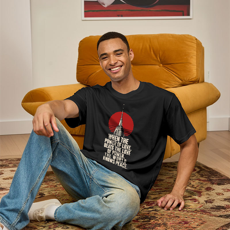LOVE OVER POWER Geek T-Shirt