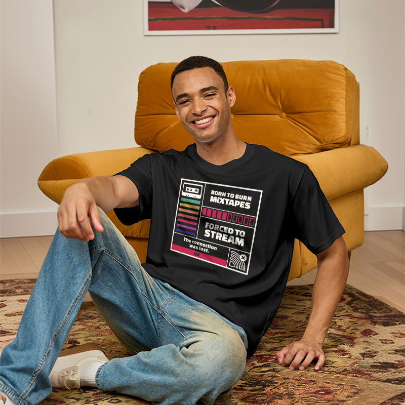 Born To Burn Mixtapes Forced To Stream Geek T-Shirt