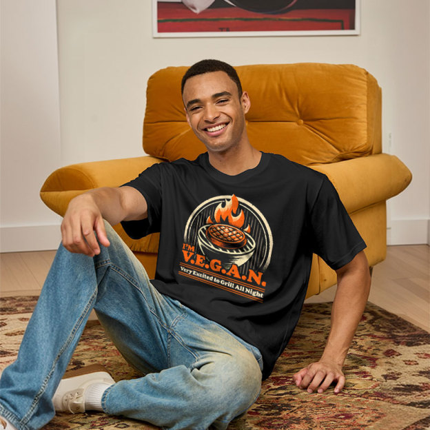 Ironic BBQ Grill Geek T-Shirt