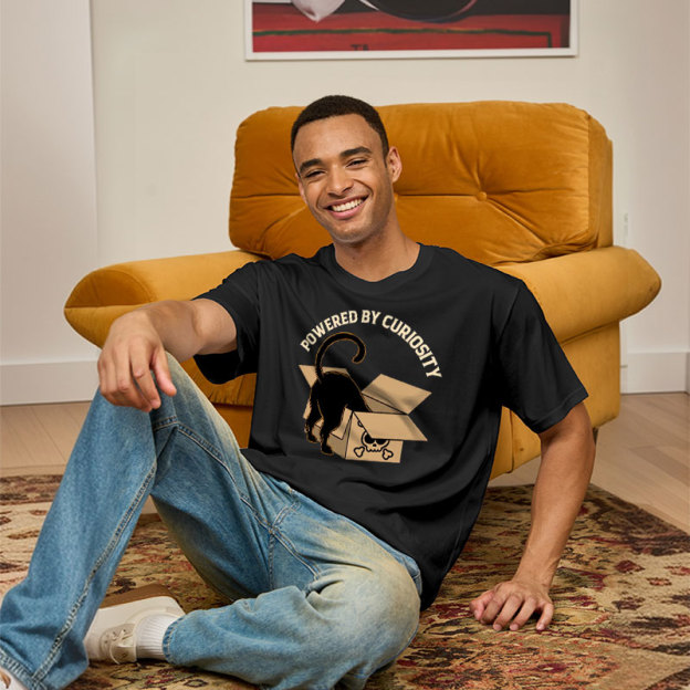 Powered By Curiosity Geek T-Shirt