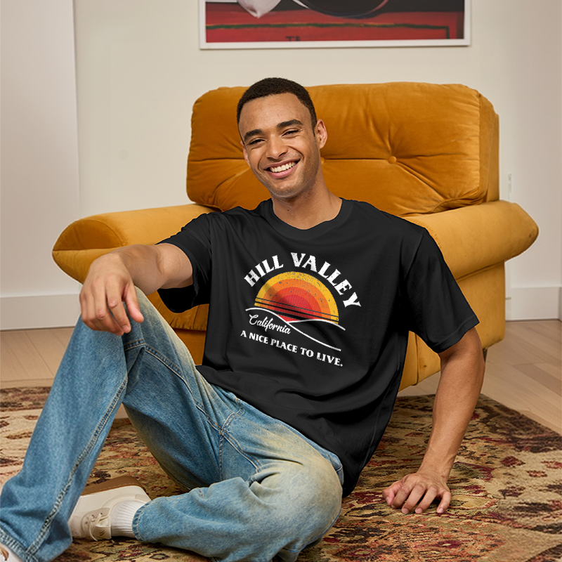 Hill Valley Sunset Geek T-Shirt