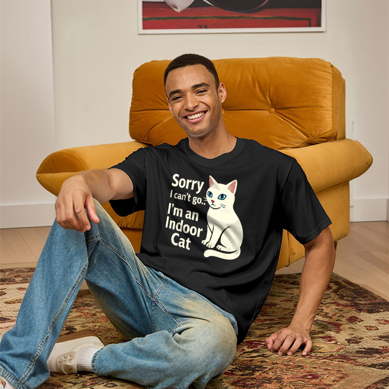 Sorry I Can't Go I'm An Indoor Cat Geek T-Shirt