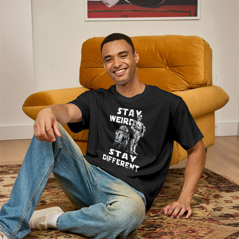 R2-D2 C-3PO Stay Weird Stay Different Geek T-Shirt
