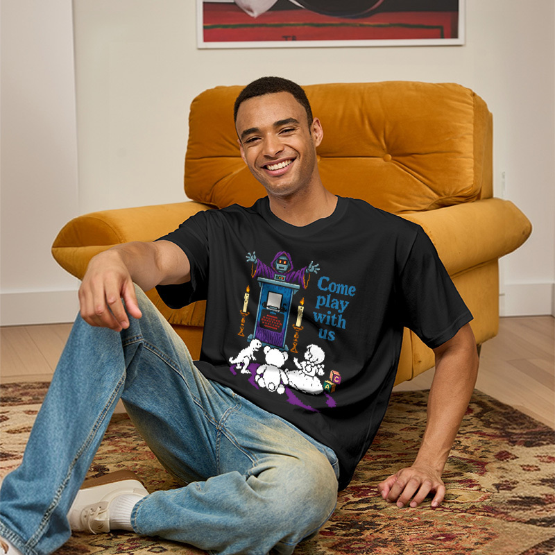 Robot Priest Come Play With Us Geek T-Shirt