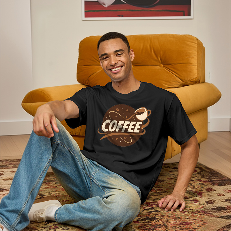 Coffee Lover Pouring Coffee Cup Geek T-Shirt