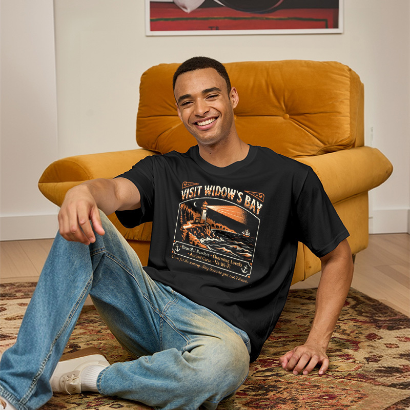 Cursed Coastal Town Vintage Travel Geek T-Shirt