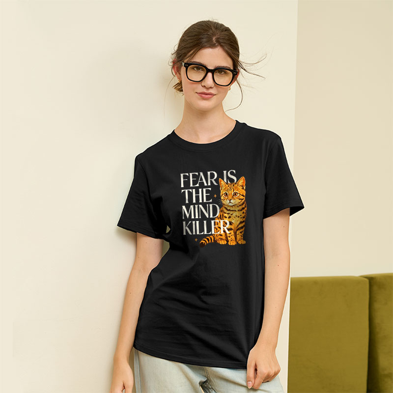 Fear Is The Mind Killer Cat Geek T-Shirt