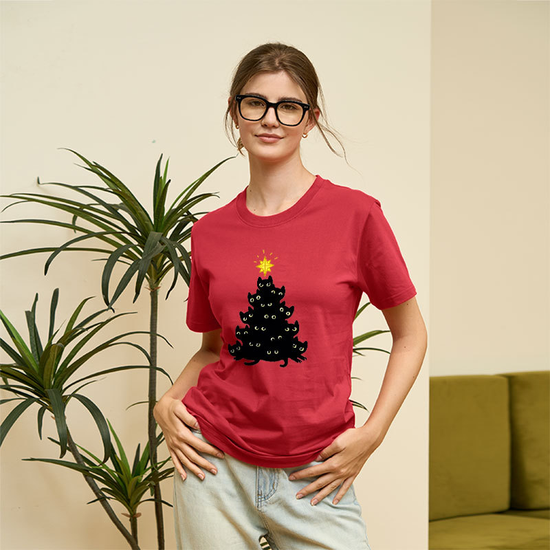Meowy Christmas Geek T-Shirt