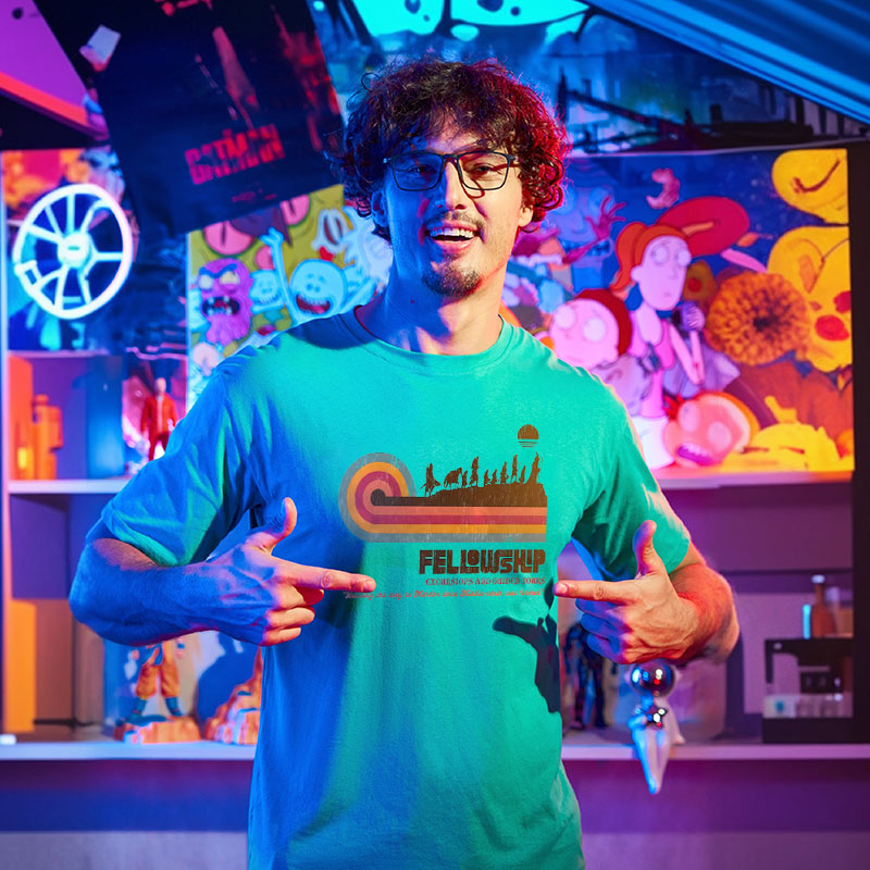 Fellowship of the Retro Tour Geek T-Shirt