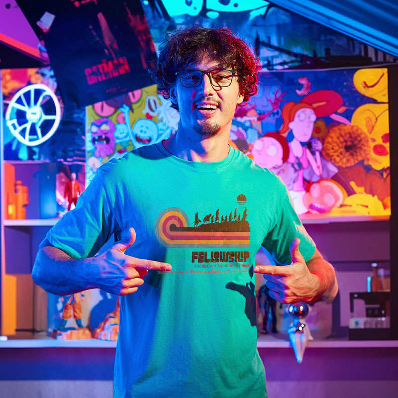 Fellowship of the Retro Tour Geek T-Shirt