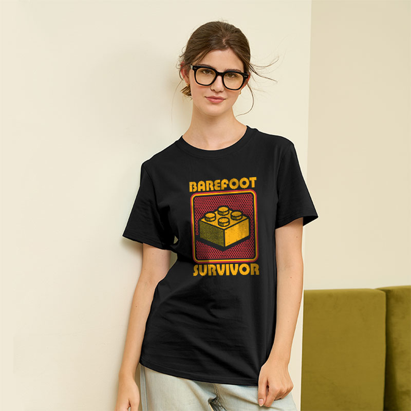 Foot Brick Survivor Geek T-Shirt
