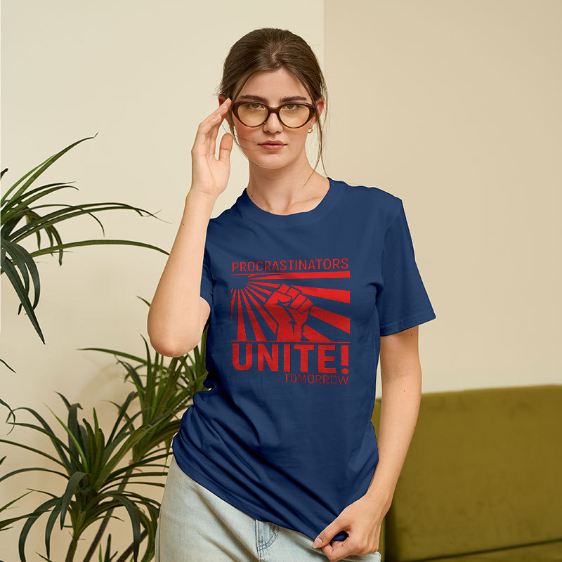Procrastinators Unite Wall Geek T-Shirt