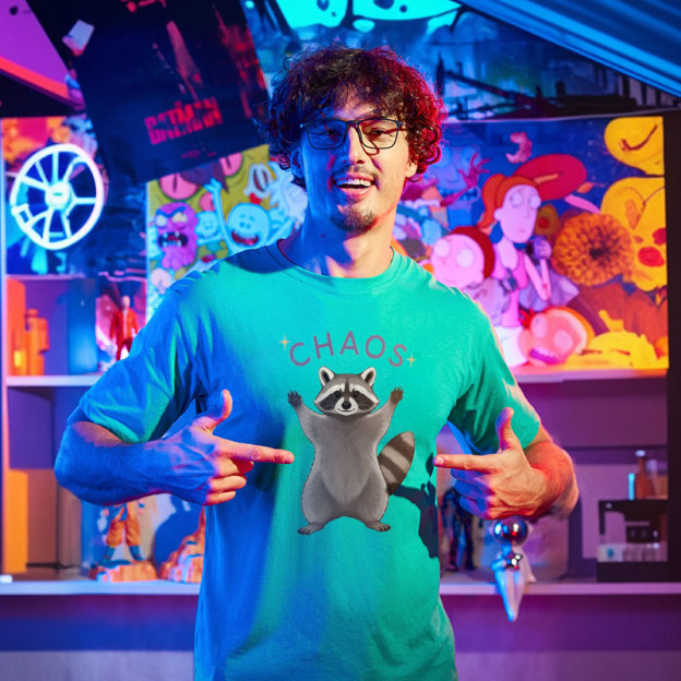 Raccoon Chaos Geek T-Shirt