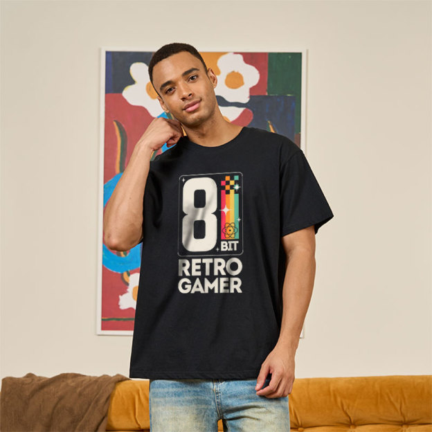 Retro Gamer Pixel 8 Bit Geek T-Shirt