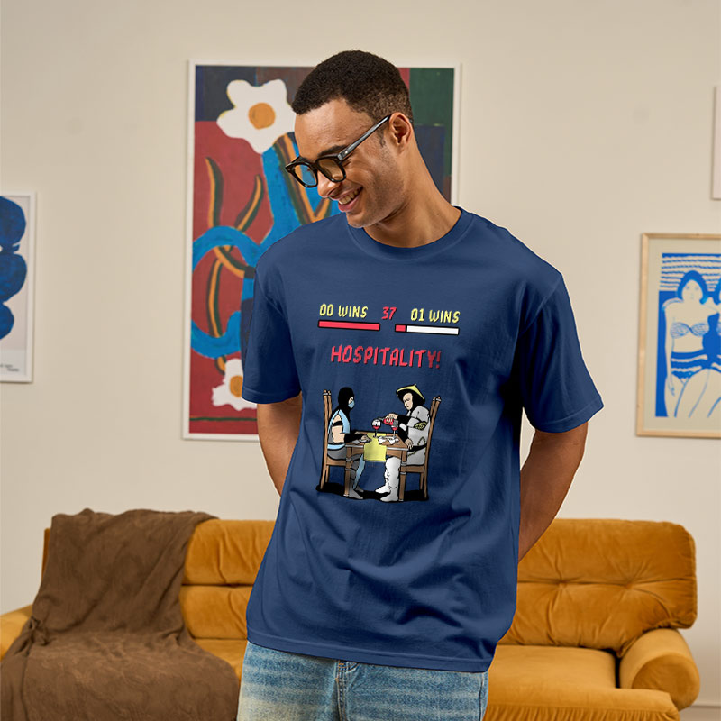 Fighting Game Rivals At Dinner Geek T-Shirt