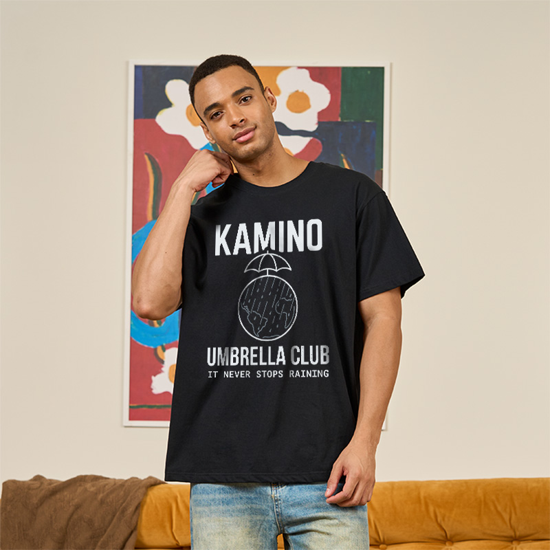 Never Stops Raining Umbrella Club Geek T-Shirt