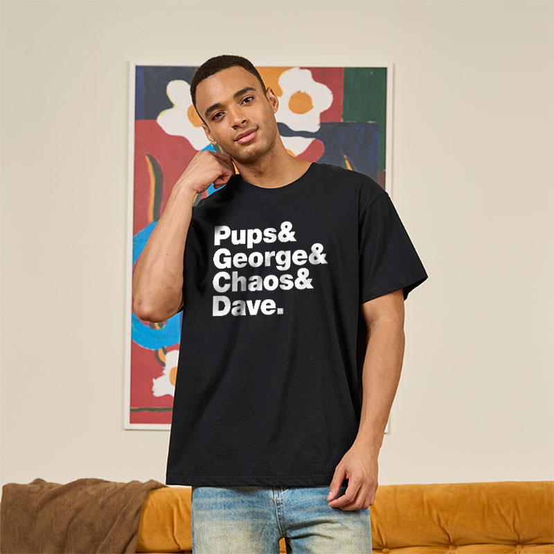 Pups & George & Chaos & Dave Geek T-Shirt