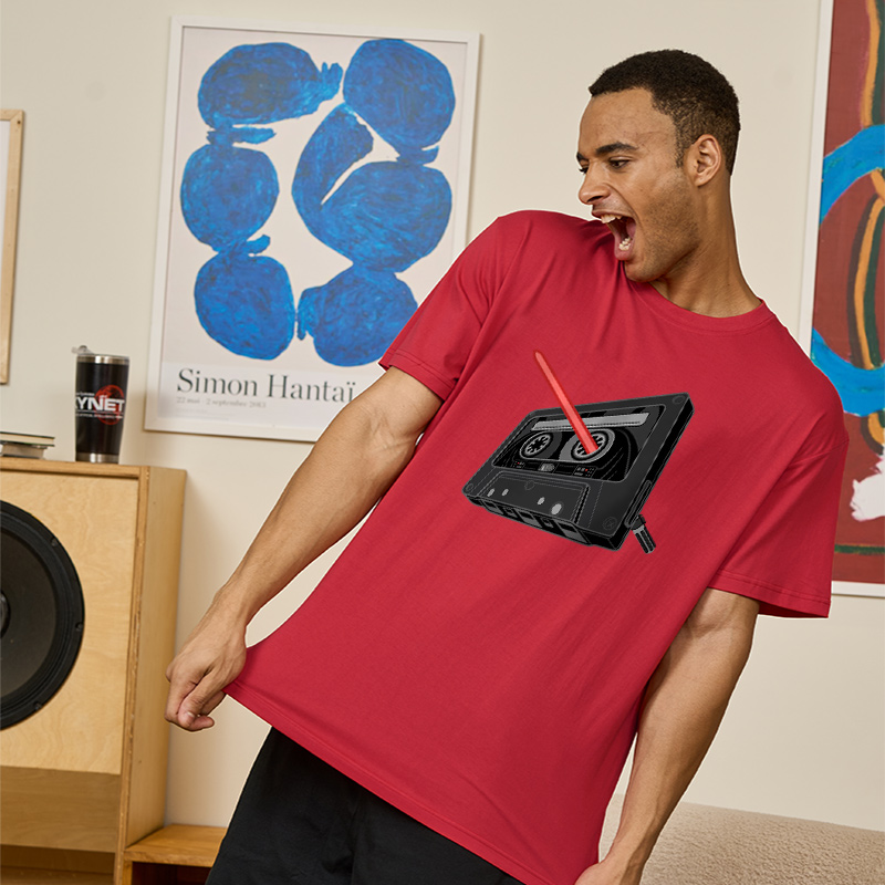 Rewind the Force Retro Cassette Geek T-Shirt