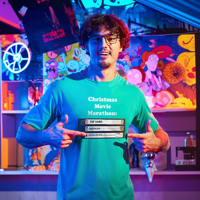 Christmas Movie Marathon Geek T-Shirt