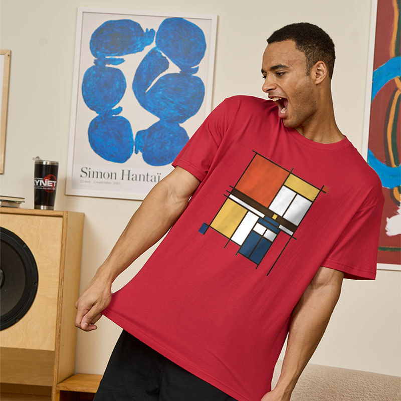 Mondrian Who Geek T-Shirt