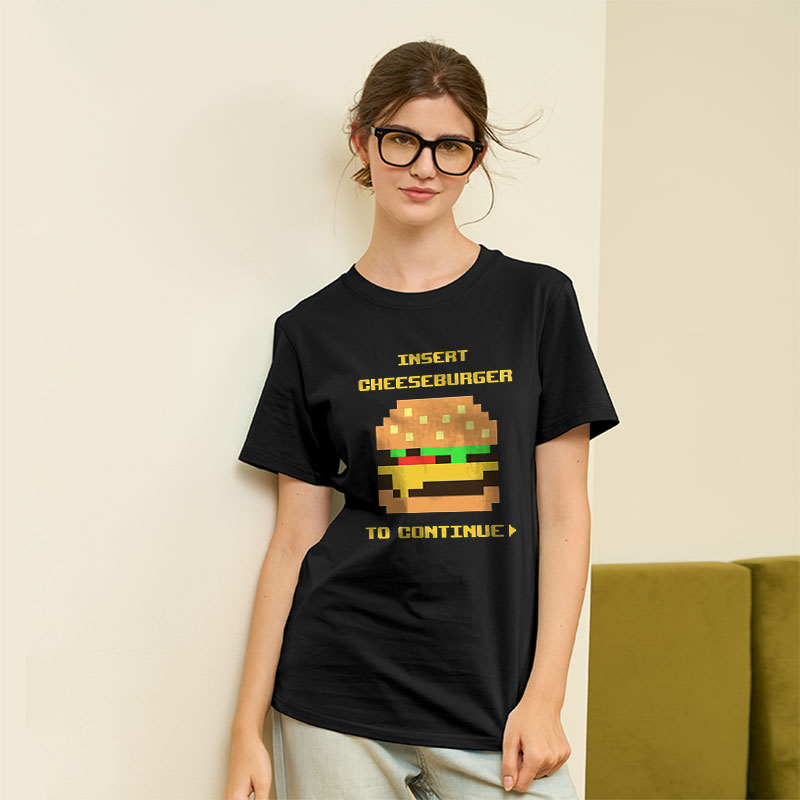 Insert Cheeseburger To Continue Geek T-Shirt
