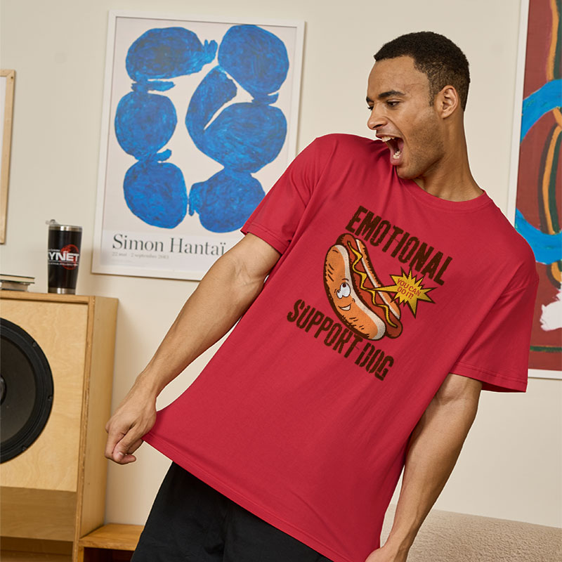 Emotinal Support Dog Geek T-Shirt