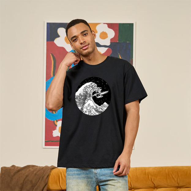 Trek Spaceship In Space Geek T-Shirt