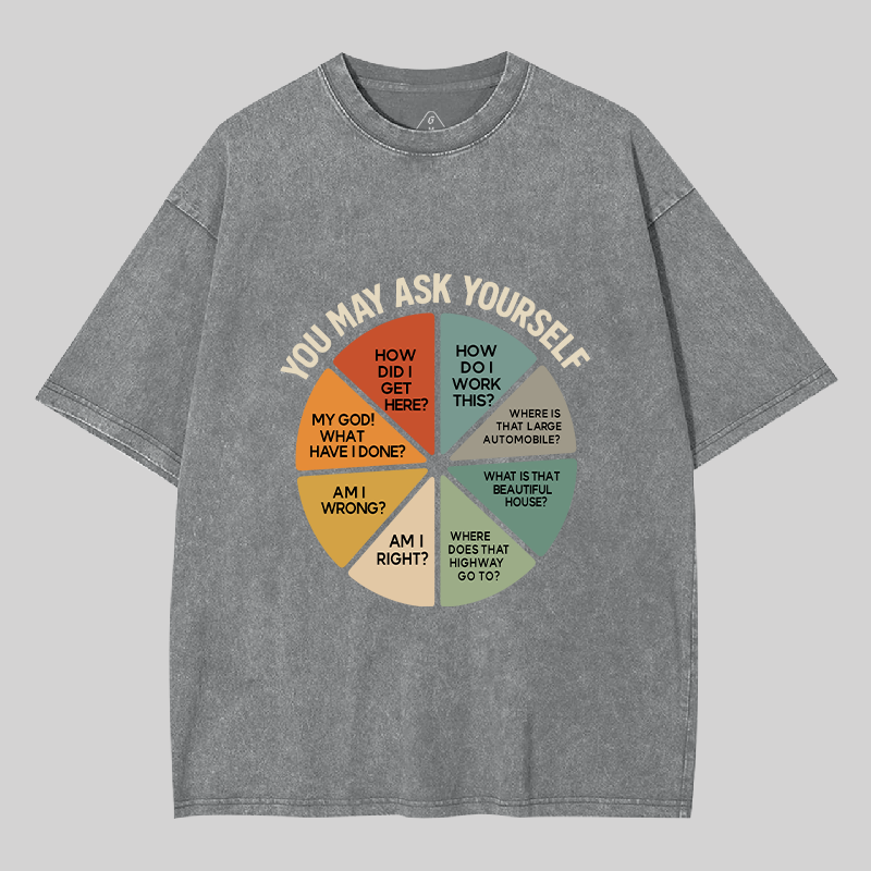 You May Ask Yourself Geek Washed T-shirt