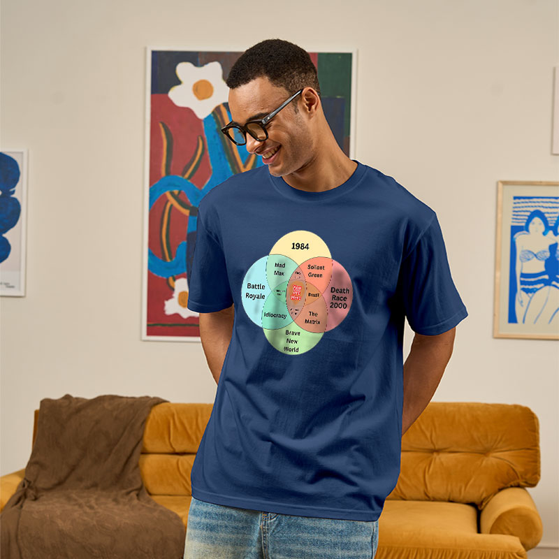 You Are Here Venn Diagram Dystopian Geek T-Shirt