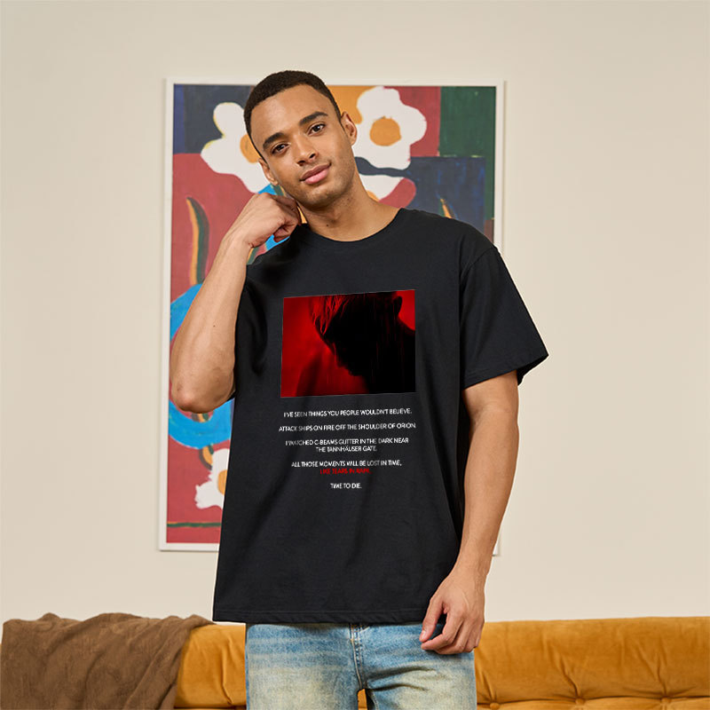 Tears in Rain-Tears in Red-Time to Die Geek T-Shirt