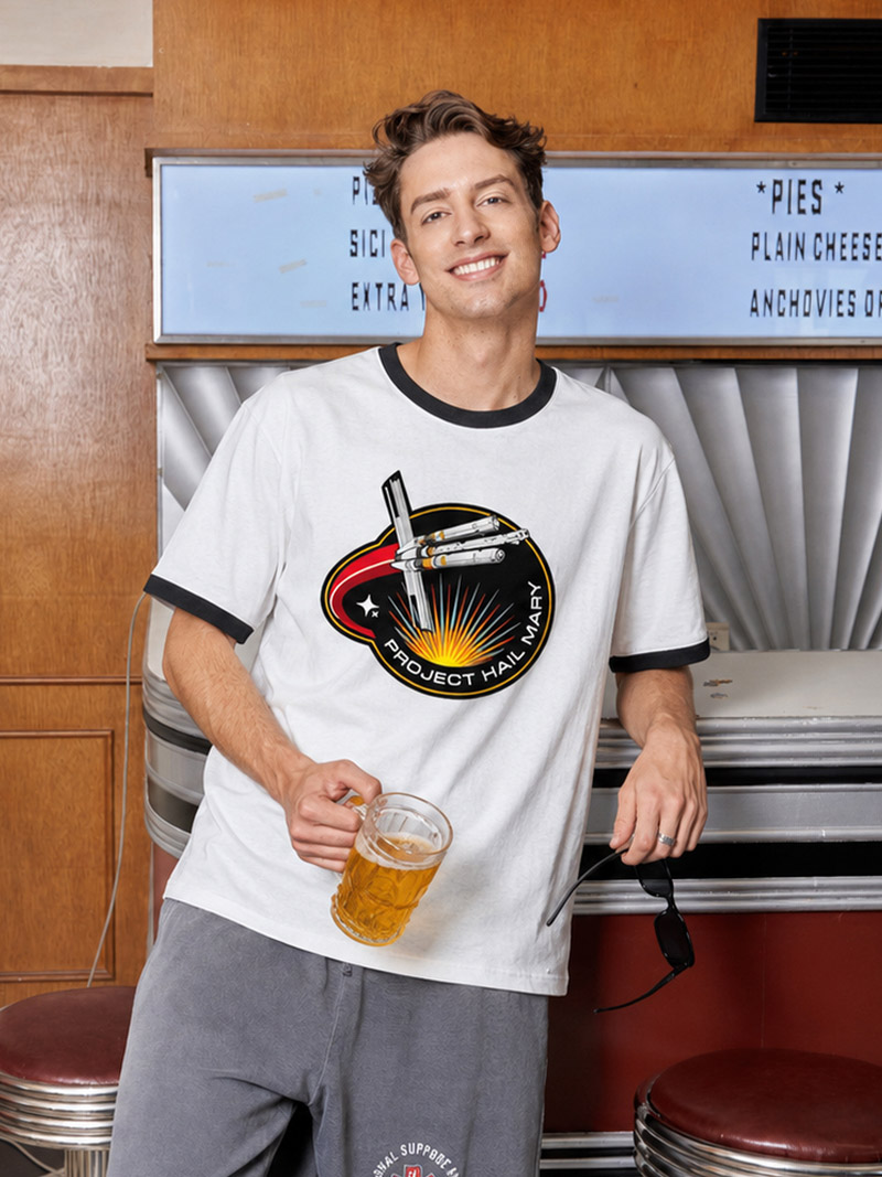 Space Rescue Mission Geek Retro Ringer T-Shirt