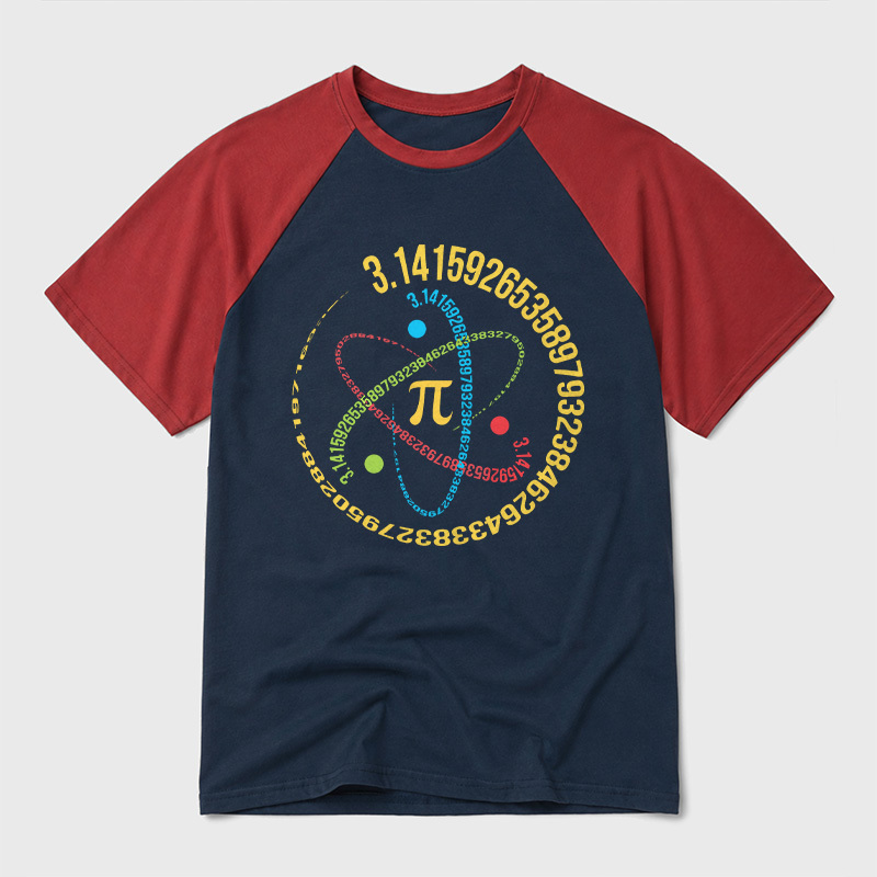 Atom Pi Math Science Geek Retro Raglan T-Shirt