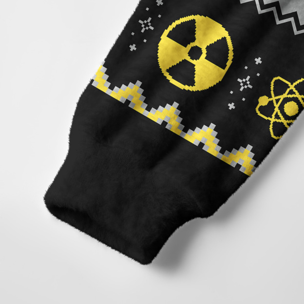 Legalize Recreational Plutonium Ugly Christmas Fuzzy Fleece Sweatshirt