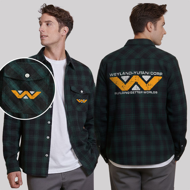 Weyland Building Better World Plaid Flannel Shirt