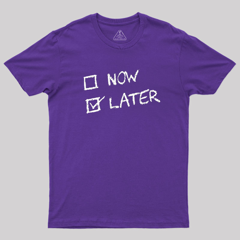 Now Vs Later Geek T-Shirt