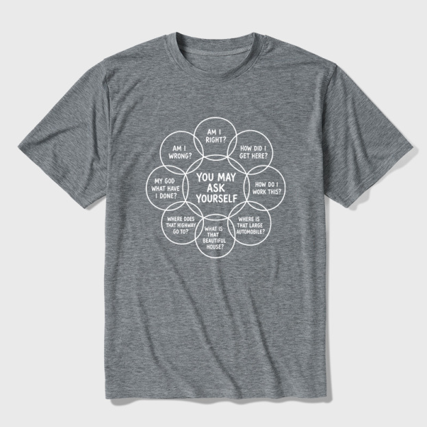 You May Ask Yourself Funny Ultra Soft Heather Tees