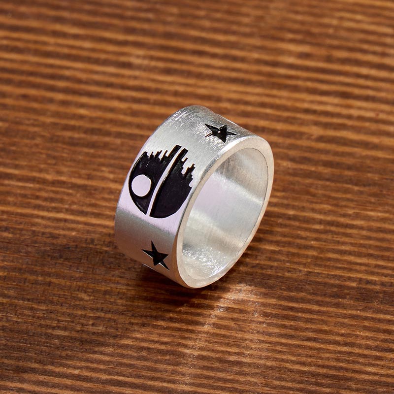 Death Star Geek Silver Bead