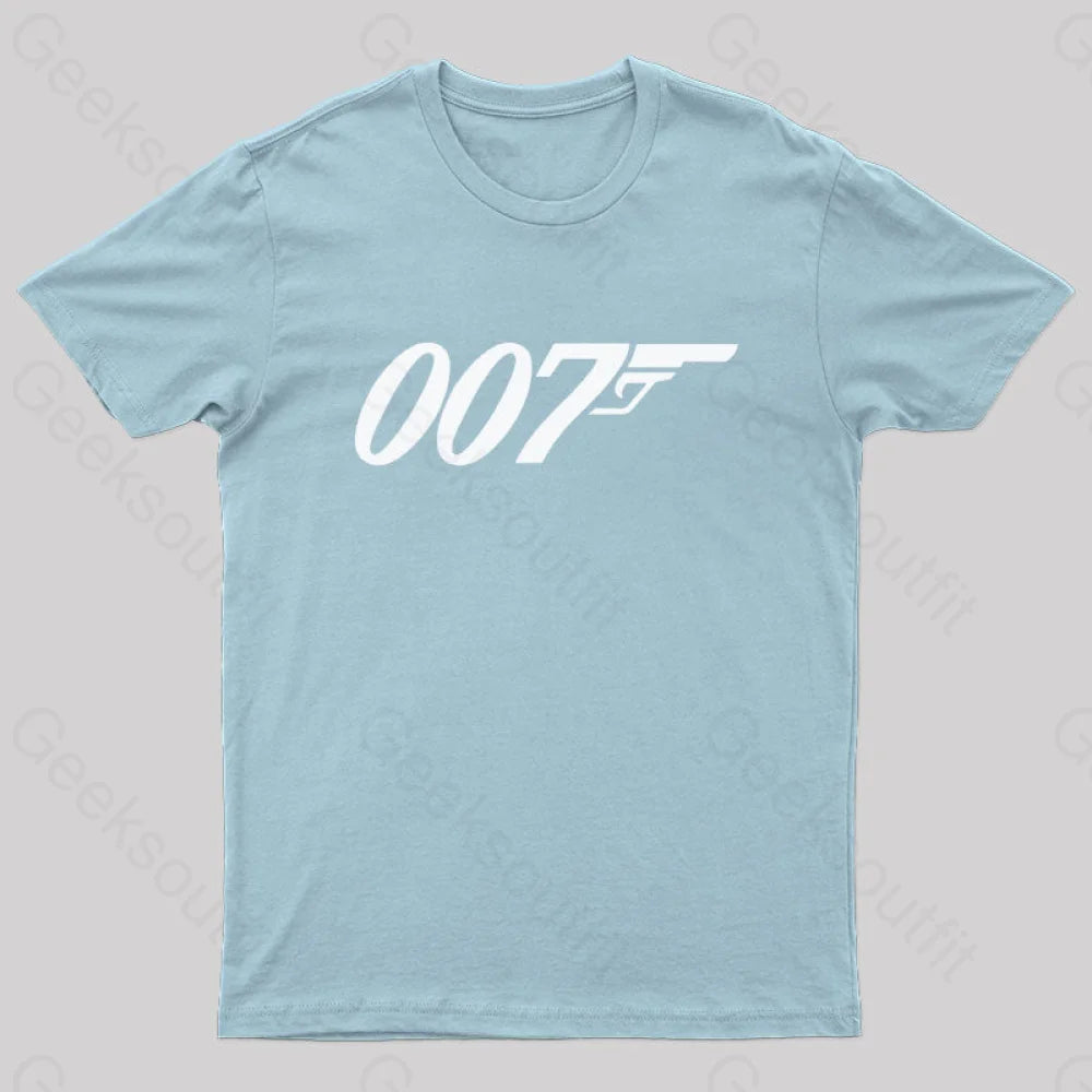 007 Geek T-Shirt Light Blue / S
