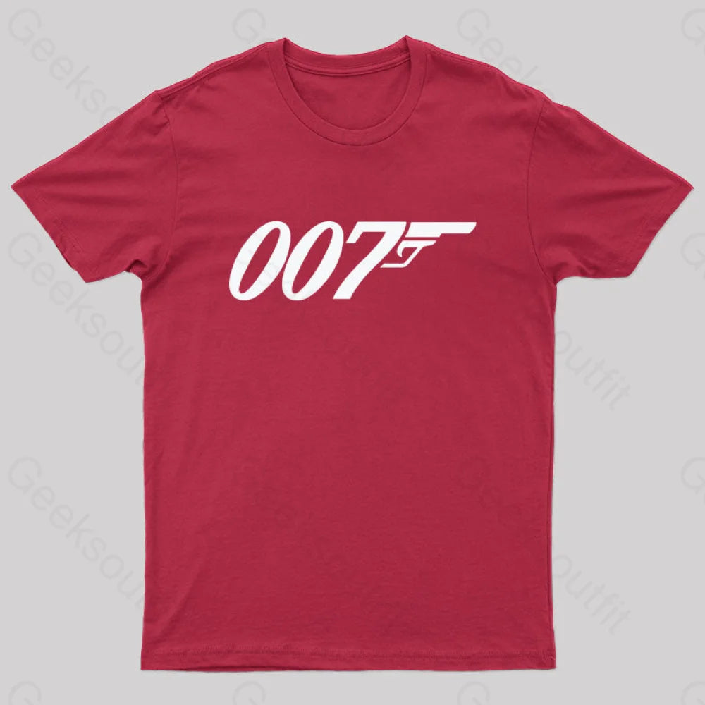 007 Geek T-Shirt Red / S