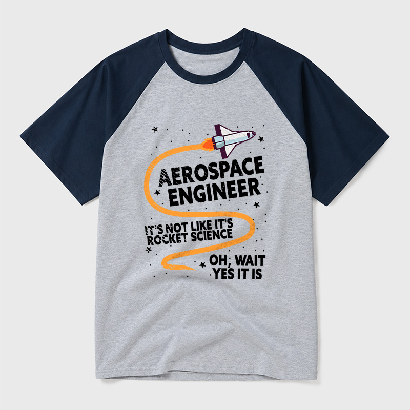 Aerospace Engineer Rocket Geek Retro Raglan T-Shirt