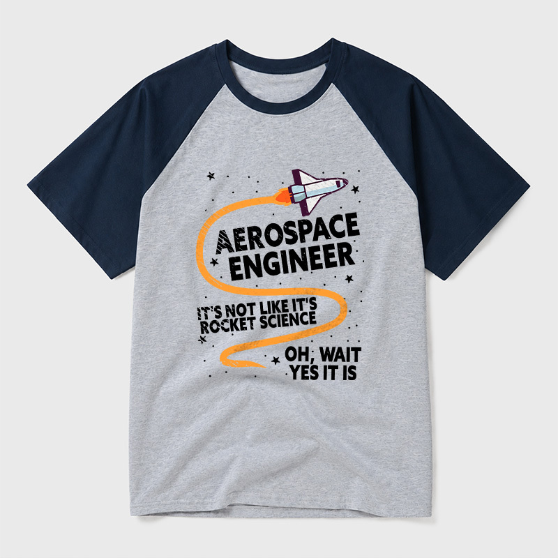 Aerospace Engineer Rocket Geek Retro Raglan T-Shirt