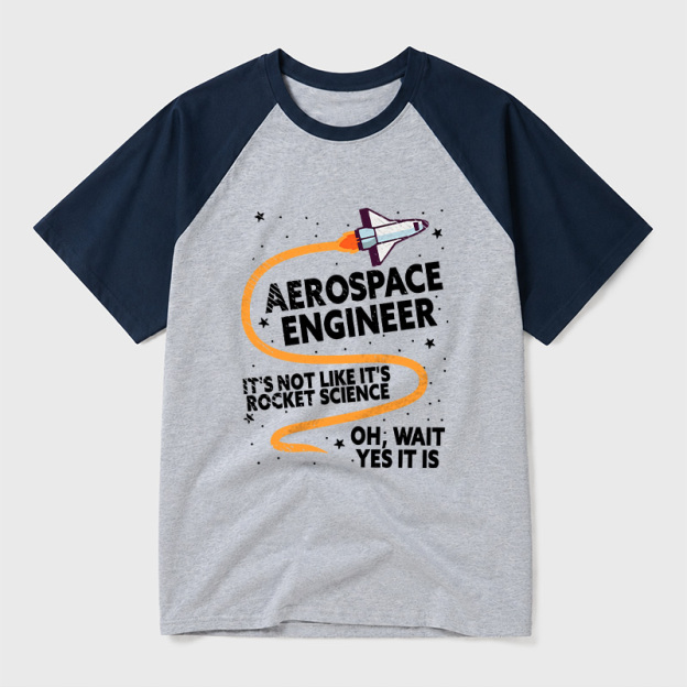 Aerospace Engineer Rocket Geek Retro Raglan T-Shirt