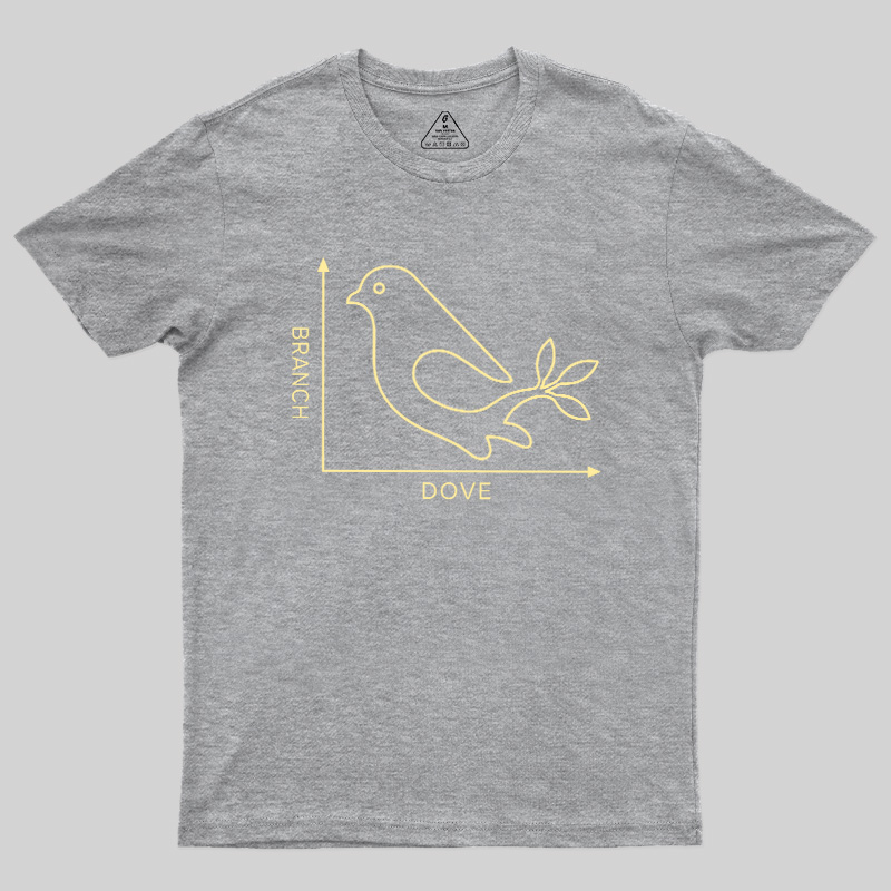 Dove Branch Coordinate Graph Geek T-Shirt