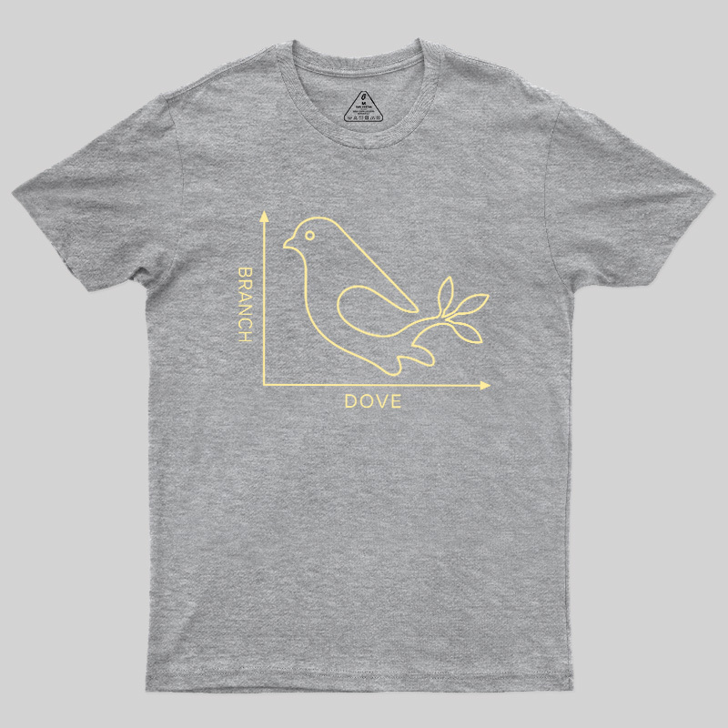 Dove Branch Coordinate Graph Geek T-Shirt