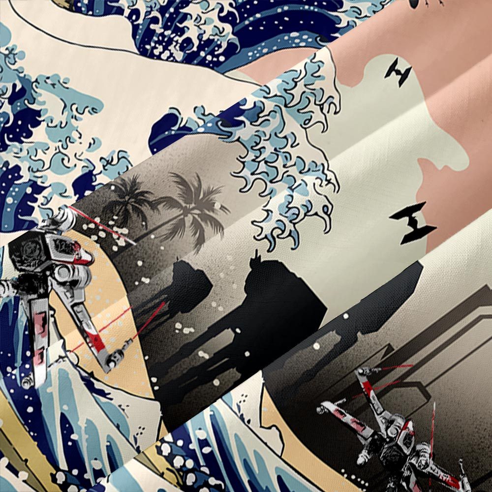 ATAT Galactic Empire City Silhouette Button Up Pocket Shirt