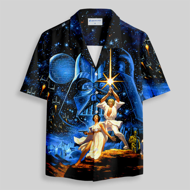 Space War Poster Button Up Pocket Shirt