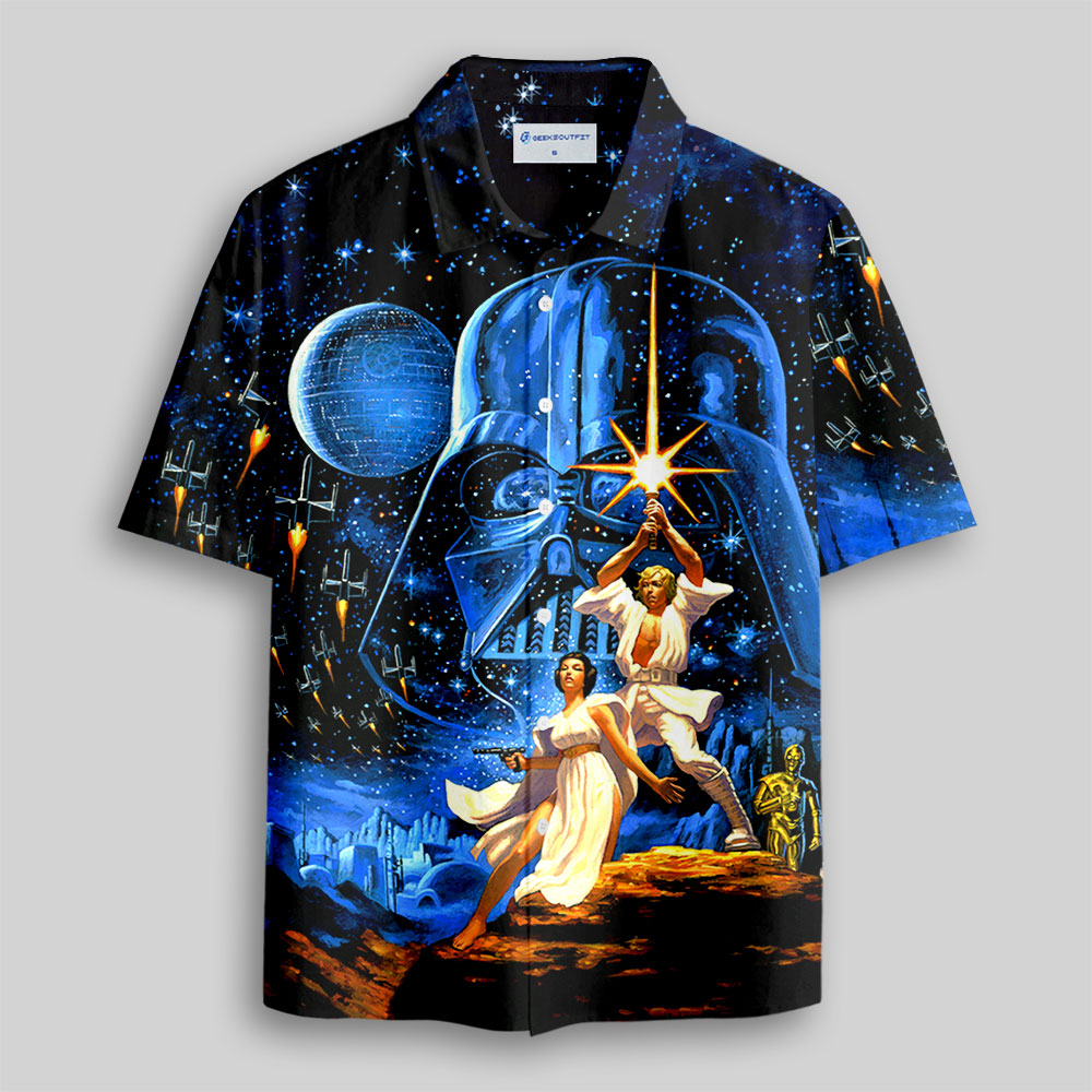 Space War Poster Button Up Pocket Shirt