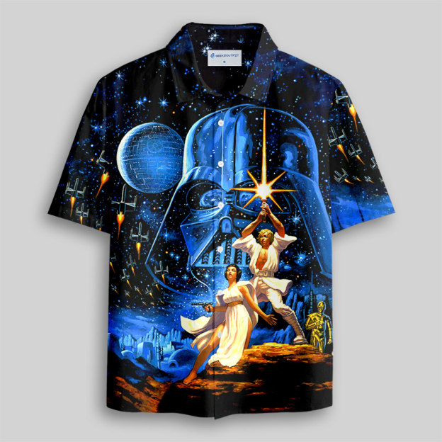 Space War Poster Button Up Pocket Shirt