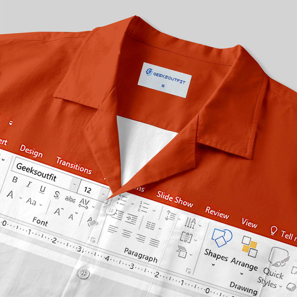 PowerPoint Funny Work Button Up Pocket Shirt
